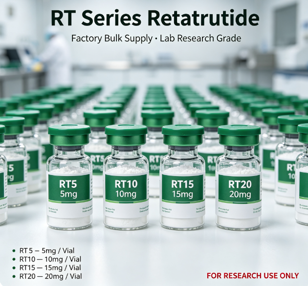 Factory Supply Retatrutide RT Series Peptide 5mg 10mg 20mg 30mg High Purity Triple Receptor Agonist With COA For Research Use Only