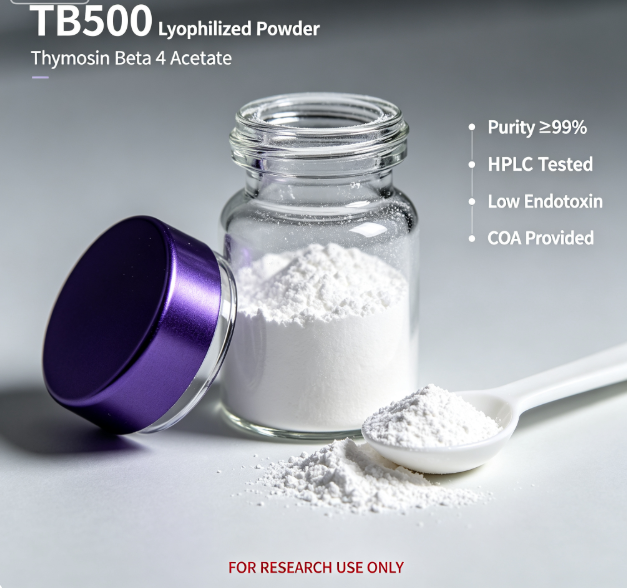 Factory Supply TB500 Thymosin Beta 4 Acetate Peptide Lyophilized Powder High Purity With COA For Laboratory Research Only