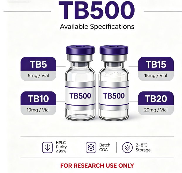 Factory Supply TB500 Thymosin Beta 4 Acetate Peptide Lyophilized Powder High Purity With COA For Laboratory Research Only